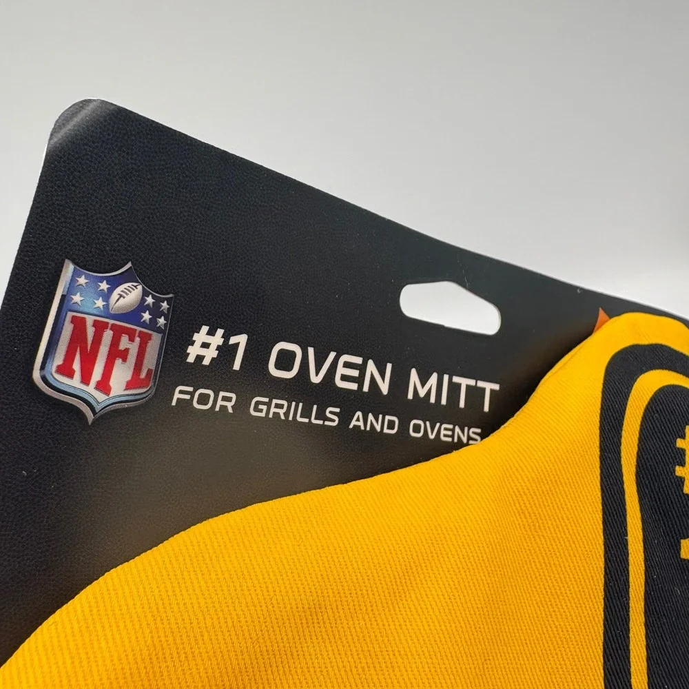 NFL Pittsburgh Steelers #1 Fan Oven Mitt Foam Finger Style‎ Yellow Black Cotton